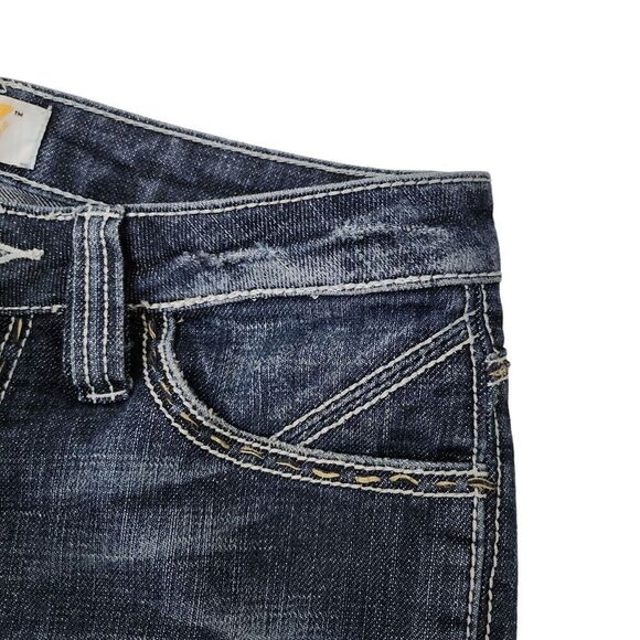 Antik Denim Jeans Womens 26 Blue Bootcut‎ Low Rise Embroidered Boho Festival - Picture 8 of 14